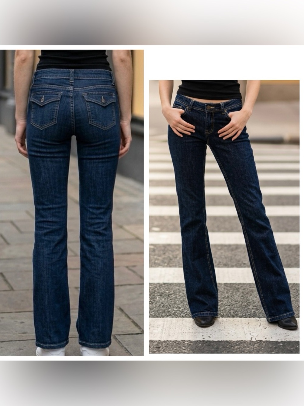 Wet Seal Women's Vintage/Y2K low rise Flare leg Jeans Sz 15 Long dark wash